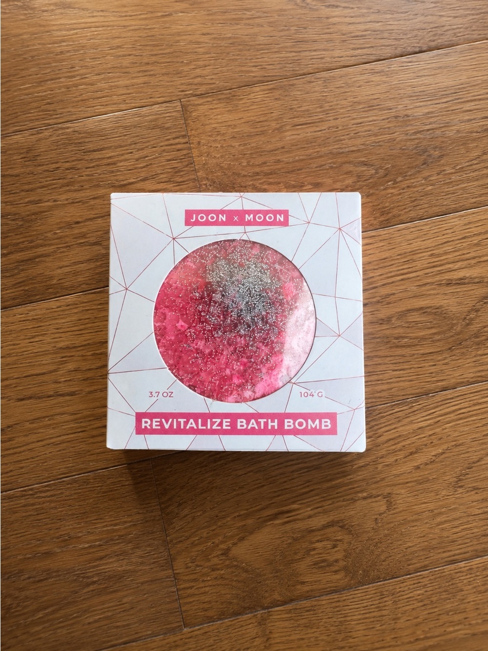 2! JOON x MOON Revitalize Bath Bomb - Pink with Silver Glitter